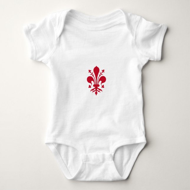 Patriotic baby bodysuit with flag of Florence (Front)