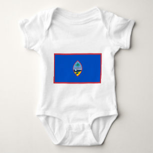 Patriotic baby bodysuit with flag of Guam