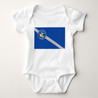 Patriotic baby bodysuit with flag of Las Vegas