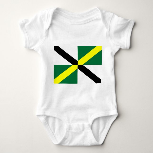 Patriotic baby bodysuit with flag of Monterey USA (Front)
