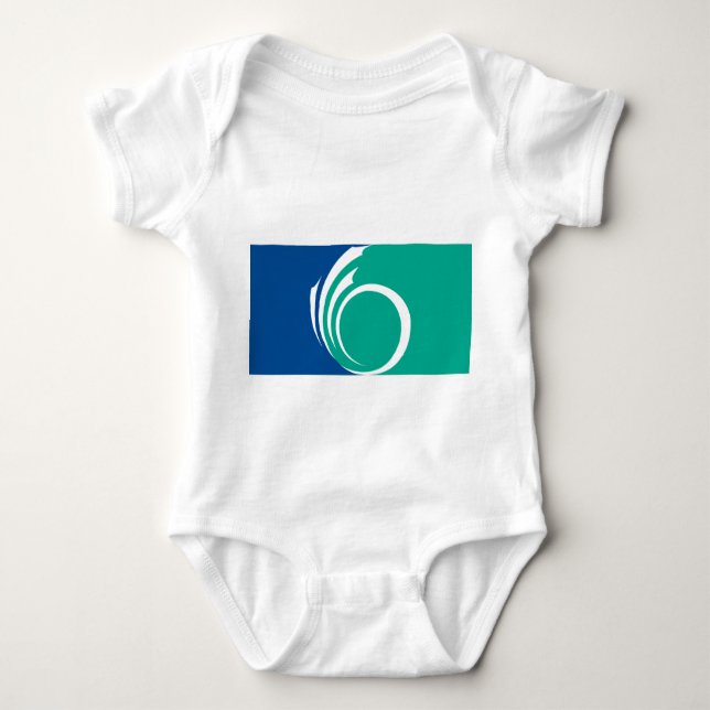 Patriotic baby bodysuit with flag of Ottawa (Front)
