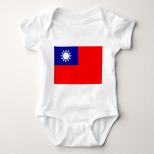Patriotic baby bodysuit with flag Taiwan