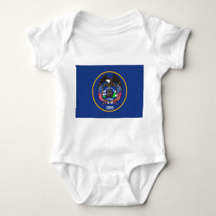 Patriotic baby bodysuit with flag Utah, USA
