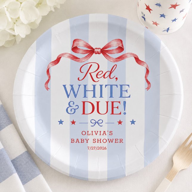 Patriotic Baby Shower Paper Plate (Creator Uploaded)