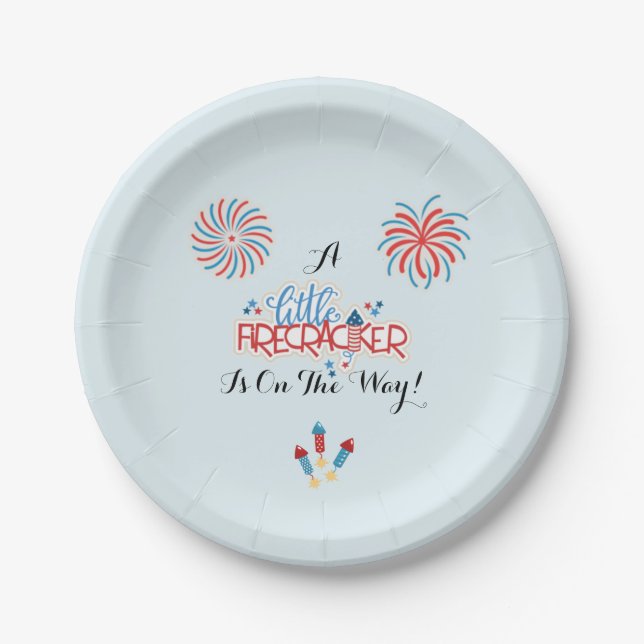 Patriotic Baby Shower Plates (Front)