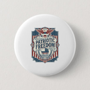 Patriotic Baby Shower Vector Graphic Tee 6 Cm Round Badge
