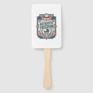 Patriotic Baby Shower Vector Graphic Tee Hand Fan