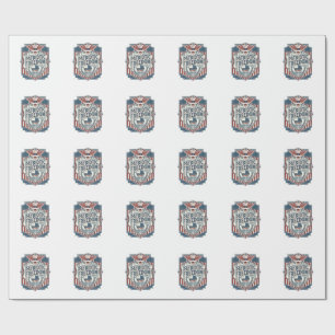 Patriotic Baby Shower Vector Graphic Tee Wrapping Paper