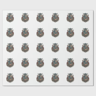 Patriotic Back to School Vector Graphic Tee Wrapping Paper