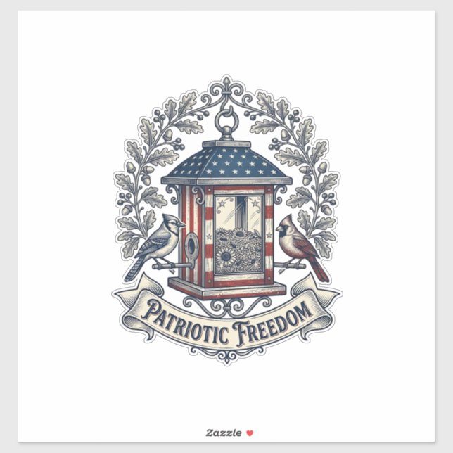 Patriotic Backyard Bird Feeder Vector Graphic Tee_ (Sheet)