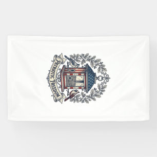 Patriotic Backyard Bird Feeder Vector Graphic Tee_ Banner