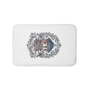 Patriotic Backyard Bird Feeder Vector Graphic Tee_ Bath Mat