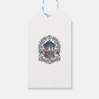 Patriotic Backyard Bird Feeder Vector Graphic Tee_ Gift Tags