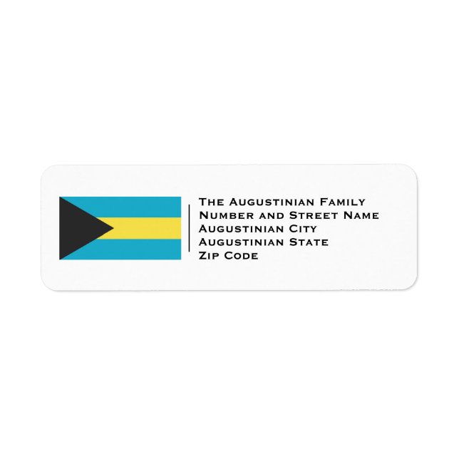 Patriotic | BAHAMAS Flag Return Address Label (Front)