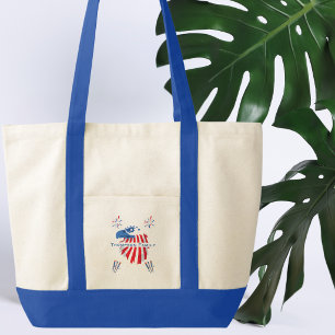 Patriotic Bald Eagle America 250th 4th of July Tote Bag