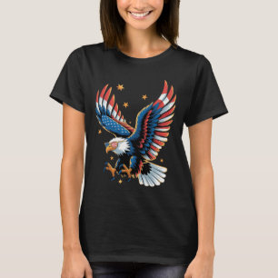 Patriotic Bald Eagle American Flag 4th Of July Eag T-Shirt