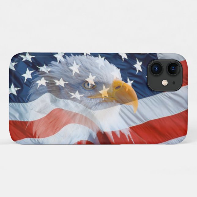 Patriotic Bald Eagle American Flag Case-Mate iPhon iPhone Case (Back (Horizontal))