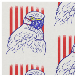 patriotic bald eagle face mask american flag fabric