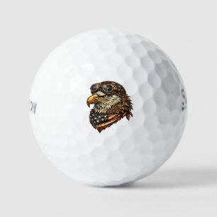 Patriotic Bald Eagle Golf Ball with USA Flag Banda