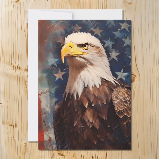 Patriotic Bald Eagle Holiday Card (Creator Uploaded)
