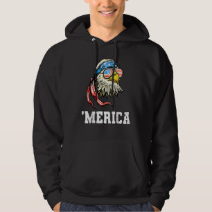 Patriotic Bald Eagle Mullet Merica Usa Flag 4th Of Hoodie