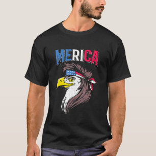 Patriotic Bald Eagle Mullet Usa American Flag 4th T-Shirt