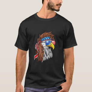 Patriotic Bald Eagle Mullet Usa American Flag 4th T-Shirt