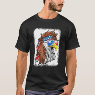 Patriotic Bald Eagle Mullet Usa American Flag 4th  T-Shirt