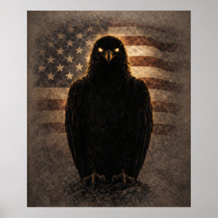 Patriotic Bald Eagle Poster