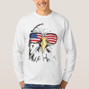 Patriotic Bald Eagle USA American Flag 4th Of July T-Shirt