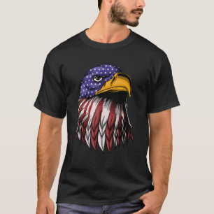 Patriotic Bald Eagle Usa Flag American Flag 4th Of T-Shirt