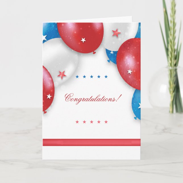 Patriotic Balloons Greeting Card (Front)