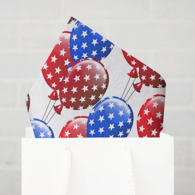 Patriotic Balloons Tissue Paper (Gift Bag)