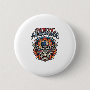 Patriotic Bandana Rocker Old Glory Music Rock Meta 6 Cm Round Badge