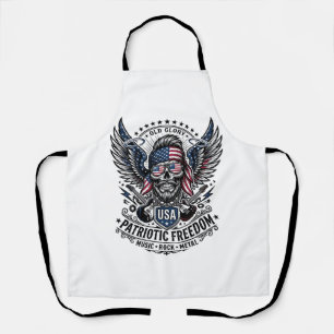 Patriotic Bandanna Rocker Old Glory Music Rock Met Apron