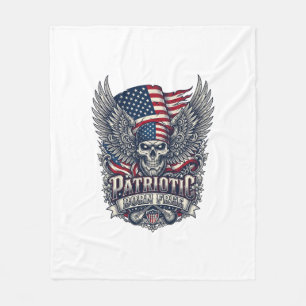 Patriotic Bandanna Rocker Old Glory Music Rock Met Fleece Blanket