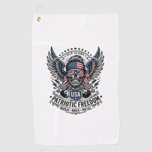 Patriotic Bandanna Rocker Old Glory Music Rock Met Golf Towel