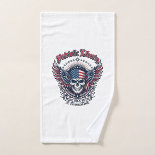 Patriotic Bandanna Rocker Old Glory Music Rock Met Hand Towel