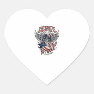 Patriotic Bandanna Rocker Old Glory Music Rock Met Heart Sticker