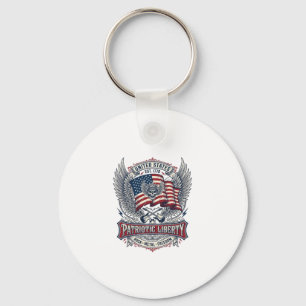 Patriotic Bandanna Rocker Old Glory Music Rock Met Key Ring