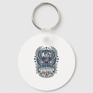 Patriotic Bandanna Rocker Old Glory Music Rock Met Key Ring