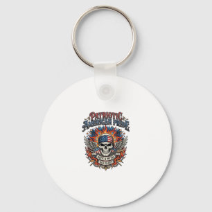 Patriotic Bandanna Rocker Old Glory Music Rock Met Key Ring