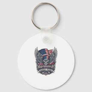 Patriotic Bandanna Rocker Old Glory Music Rock Met Key Ring