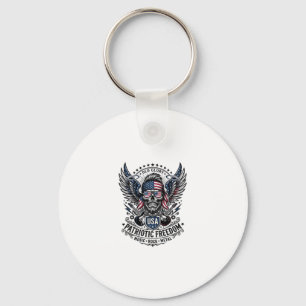 Patriotic Bandanna Rocker Old Glory Music Rock Met Key Ring