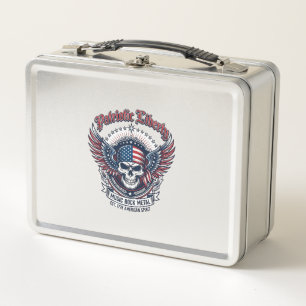 Patriotic Bandanna Rocker Old Glory Music Rock Met Metal Lunch Box