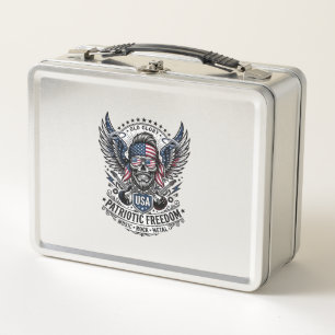 Patriotic Bandanna Rocker Old Glory Music Rock Met Metal Lunch Box