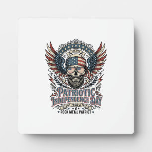 Patriotic Bandanna Rocker Old Glory Music Rock Met Plaque
