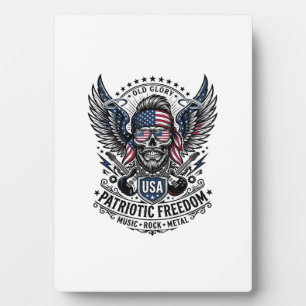 Patriotic Bandanna Rocker Old Glory Music Rock Met Plaque