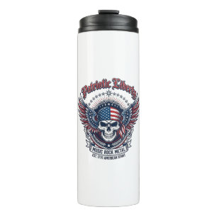 Patriotic Bandanna Rocker Old Glory Music Rock Met Thermal Tumbler
