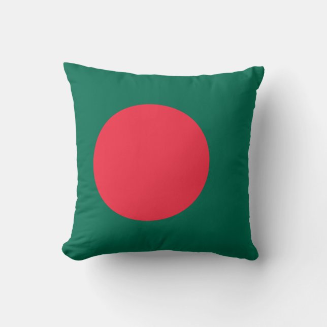 Patriotic Bangladeshi Flag Cushion (Front)